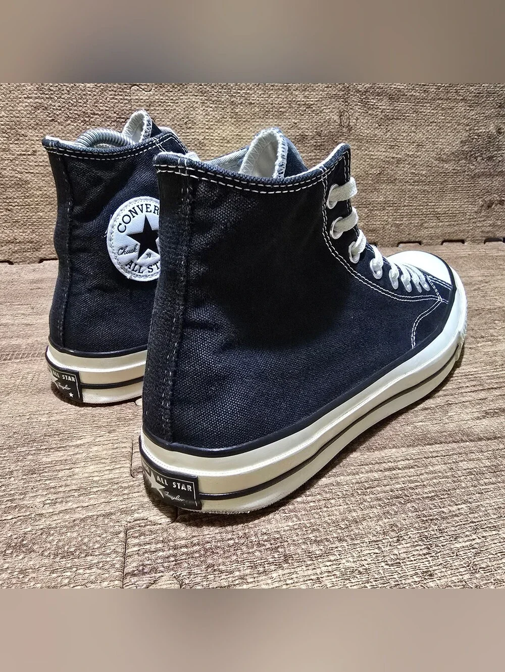 Converse Chuck 70 Hi Black Canvas High Top Sneakers 162050C Men 7.5 Women 9.5